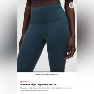 Lululemon Athletica Indochine Blue Leggings